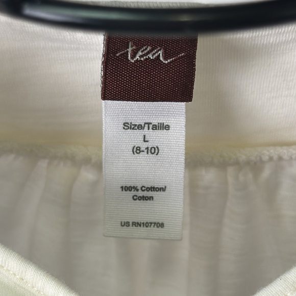 Tea Collection Embroidered Peasant Top Boho Long Sleeve Floral Cream Girl's L - Picture 6 of 10